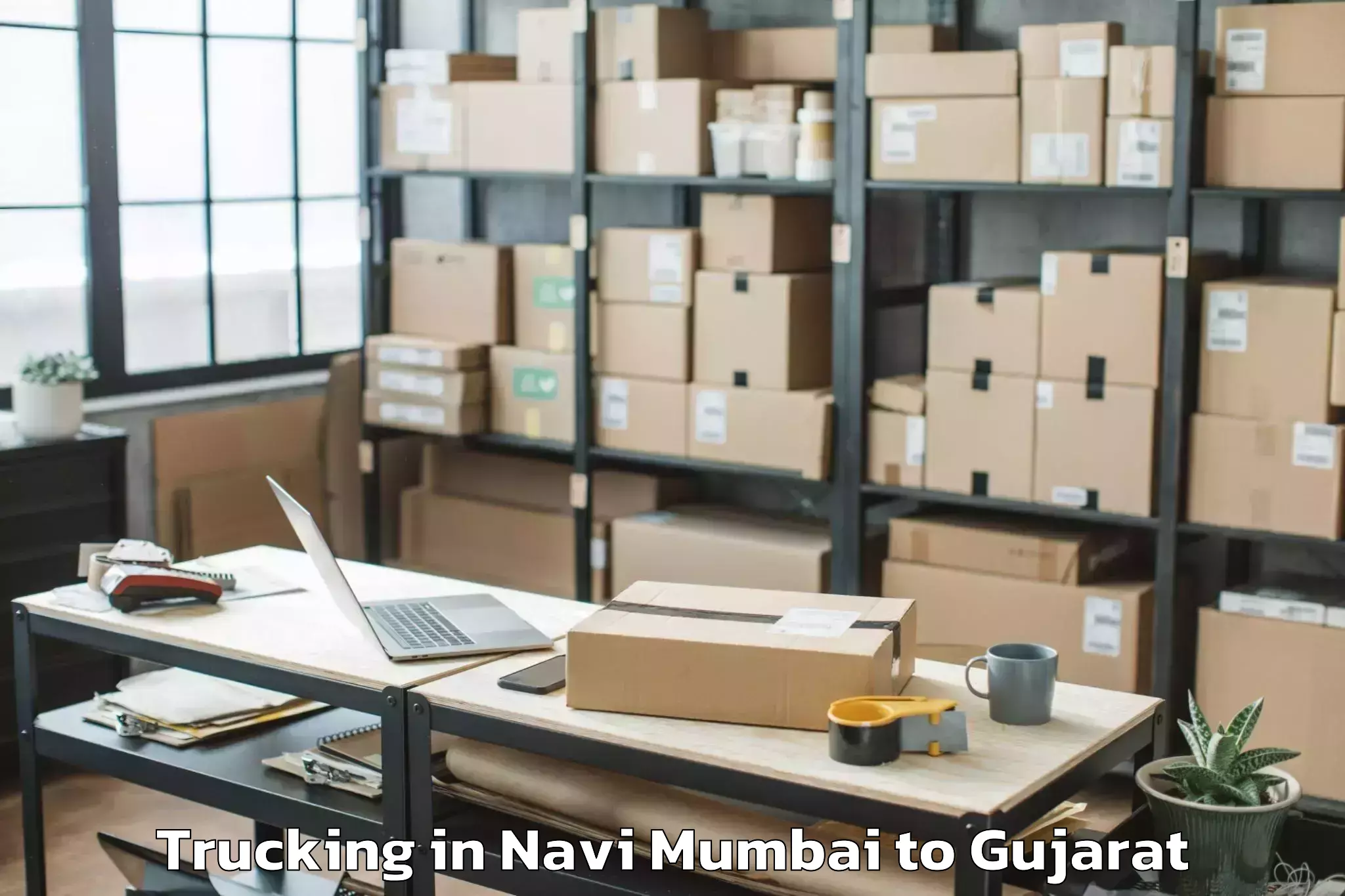 Easy Navi Mumbai to Patdi Trucking Booking